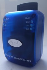 devolo MicroLink dLAN Wireless Kabellos Adapter mit WLAN-Schnittstelle in Blau