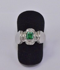 Smaragd Brillantring 18 Kt