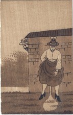 Chemnitz Holzkarte Scherzkarte 1906