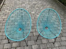 ikarus design Carbonora Sessel blau stabil Stuhl Gartensessel in- und outdoor