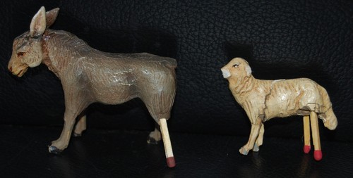 Sehr alte krippenfigur esel - alte,