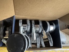 5x Hartbodenrollen Bürostuhlrollen Parkett Laminat 50mm Stift Ø11mm Stuhlrollen