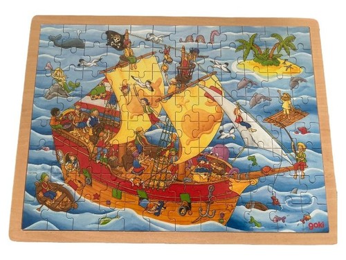 Goki holzpuzzle piratenschiff - goki,