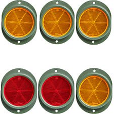 4X Yellow Reflector,2X red reflector for Willys Jeep,Humvee,M35,M809