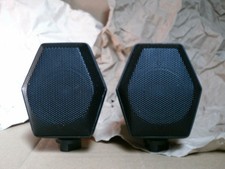 Mini-Lautsprecher (schweres Vollmetall) 9x8x7cm/ schwarz, robust/ 2 Stk.