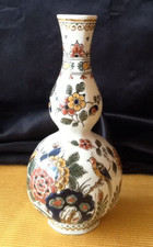 Königlich Delft Steingut De Porceleyne Fles Vase florales Dekor Bunt Delft 22 cm