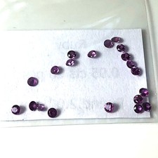 Lot 20 x Rubin rötlich-violett Rundschliff min. 0,95 Karat ca. 2mm unbehandelt n