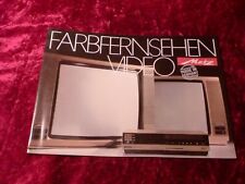 2 Prospekte TV Video VHS Metz 80er Jahre!