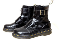 DR. MARTENS BIKER BOOTS BLAKE II GR. 39 SCHNALLEN SCHWARZ DOC STIEFEL  A2505