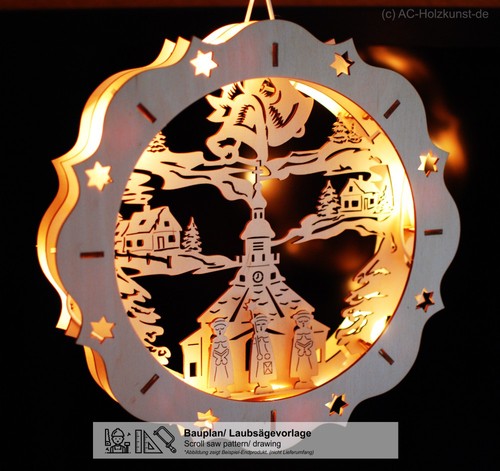 Vorlage fensterbild kirche - 3d-fensterbild,