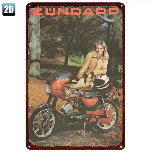 Blechschild zündapp nostalgie - blechschild,