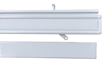 Paneelwagen für Schiebevorhang, Flächenvorhang, Schiebegardine, Aluminium, Weiß