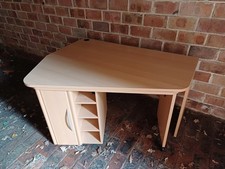 Tisch Schreibtisch Ecktisch Ausziehbar Buche mit Unterschrank