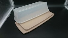 Tupperware Kuchenbehälter Wursttheke Käsebuffet Tafelfreund beige  Retro 1215-1