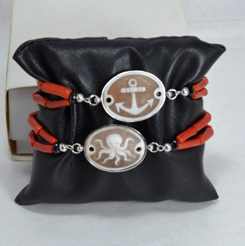 Armband silber 925 koralle - 925,
