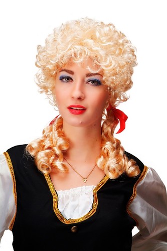 Perücke karneval barock - perücke, blond