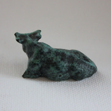 Kuh Messing Bronze 52g Tier Figur Skulptur Statue cow brass alt vintage 2