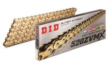 DID ZVMX X-Ringkette Gold 520 Teilung 118 Glieder Nietschloss Motorrad Kette