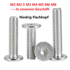 Niedrig Flachkopf Schrauben M4