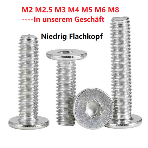 Niedrig flachkopf schrauben - schrauben, m4