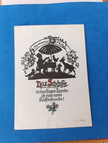 1720 scherenschnitt tiere - 1720., ak