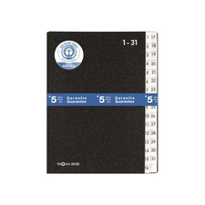PAGNA Pultordner, DIN A4, 31 Fächer 1 - 31 schwarz Vorordner Unterschriftenmappe