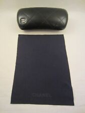 CHANEL BRILLENETUI HARTSCHALEN ETUI SCHWARZ SILBER CC LOGO SONNENBRILLE & BRILLE