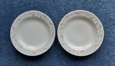 2 Suppenteller, Arzberg Porzellan, Gretsch Form 1495, Dekor 9133 Erdrauch rot