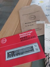 Bedienungsanleitung Rema Adagio 830 Rechnung OVP 