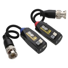 BNC Video Balun 8MP 4K HD CCTV über LAN/Ethernet Netzwerk Adapter Kabel (PAAR)