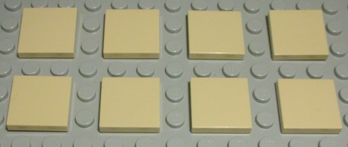 Lego fliese kachel 2x2 beige - 2x2,