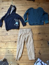 Leela Cotton Bio-Sweater + Vertbaudet Hoodie + Cordhose 98/104