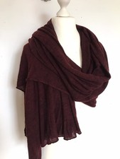 Faliero Sarti Schal Tuch Kaschmir Seide bordeaux weinrot rot