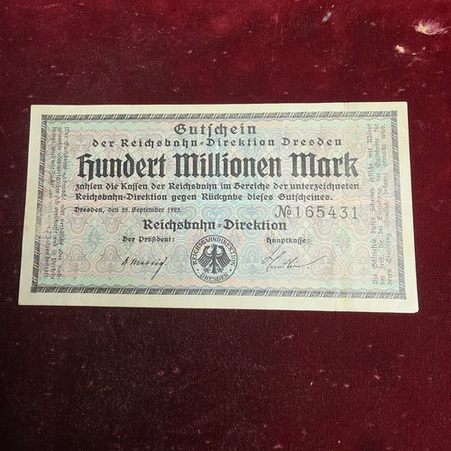 Alter geldschein 1923 - alter,