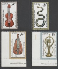 DDR 1979, Mi.-Nr. 2445-2448**, "Historische Musikinstrumente", postfrisch