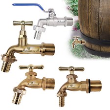 AUSLAUFHAHN MESSING KUGELHAHN REGENTONNE GARTENHAHN REGENFASS ABSPERRHAHN