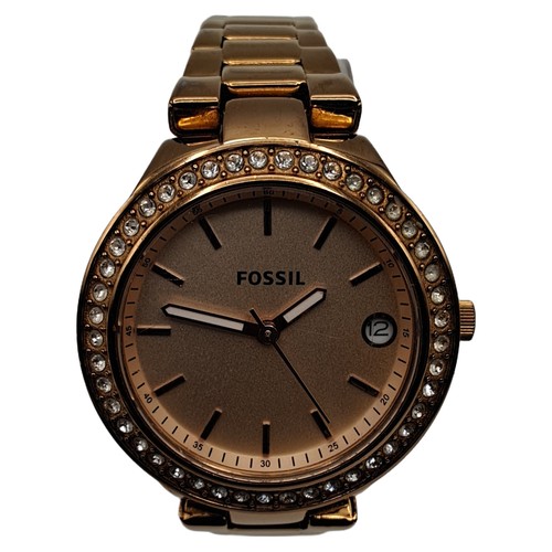 Fossil damen armbanduhr - fossil, gold