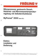 Fröling Bedienungsanleitung f. Heizungsregler MyPromat 2000 RVP65.130 Landis Gyr