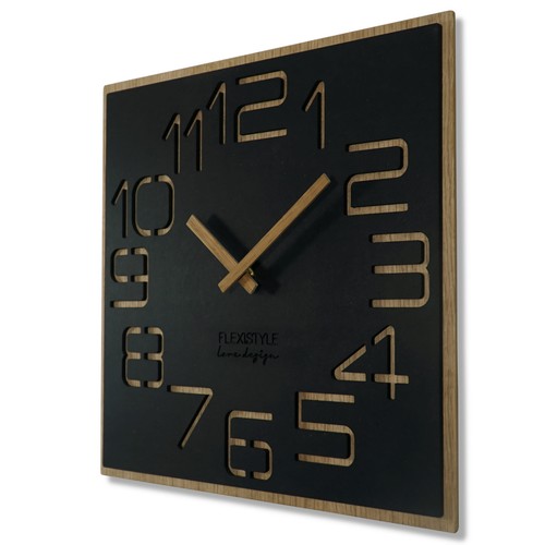 Wanduhr groß holzoptik - , holz