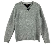 FJALLRAVEN Herren Slim Fit Woll V-Ausschnitt Pullover Größe XL