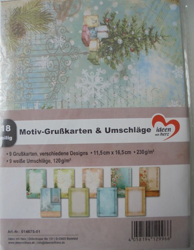 Teile motiv grußkarten - 18, teile*