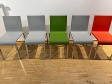 5 Stühle Vitra 03 mit verchromten Beinen
