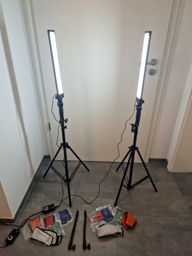 2er set led videoleuchte - set,