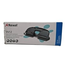 Rexel 08309 Vierfachlocher Metallgehäuse V412 Stanzleistung 1.2 mm 12 Blatt Effi