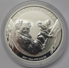 Australien 2011 Koala 10 Dollar 10 oz st bu Silber stempelglanz OVP in Kapsel