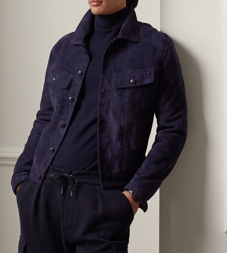 Herren lederjacke slim fit - herren,