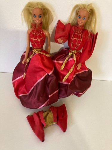 Barbie mattel red - mattel, gold
