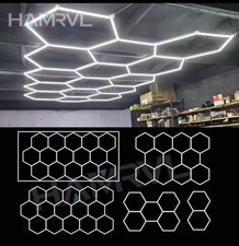 Hexagon LED Lampe Waben Garage Licht Sechseck Lampe Rohr Decken Beleuchtung NEU