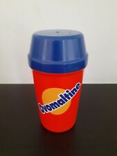 Alter Becher mit Deckel, Ovomaltine, Plastik, Vintage