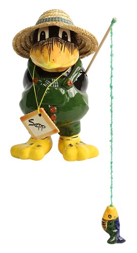 Gartenfigur rabe angler - rabe, aus